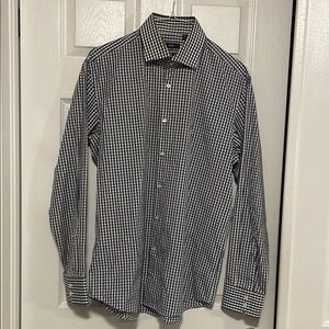 Hugo Boss Black and White Casual Button Down Shirt